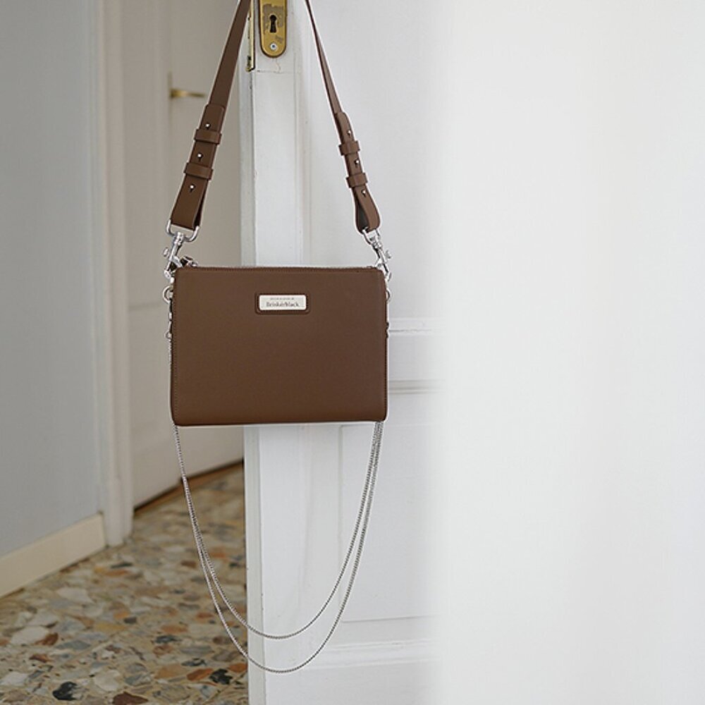 Briskerblack Slogan Crossbody Bag – "No Coffee No Life" Leather Shoulder Bag - Picture 15 of 16